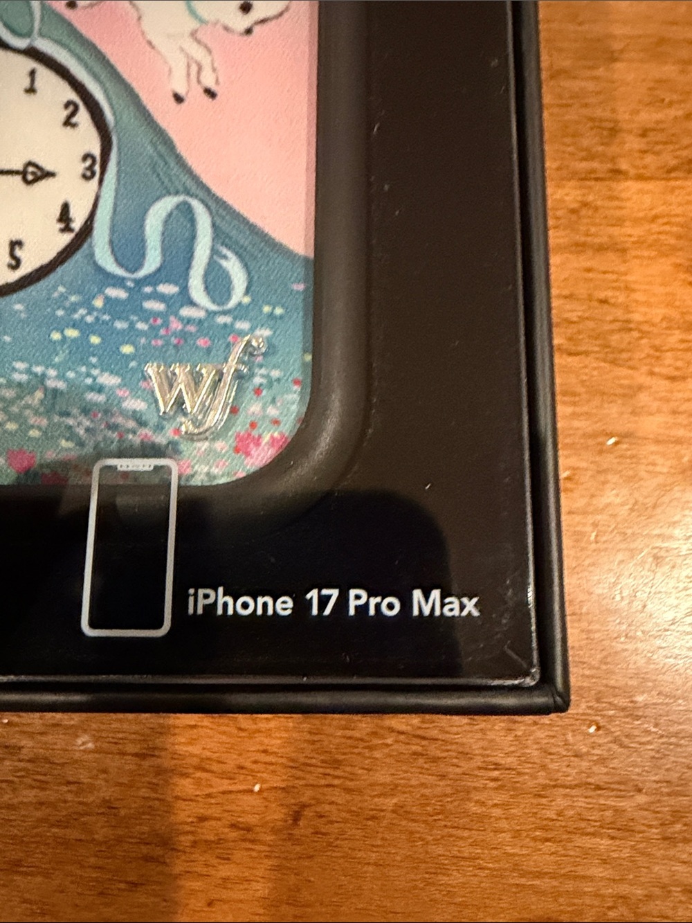 Wildflower iPhone 17 Pro Max Case - Blue & Pink Clock and Floral Design - Picture 3 of 7